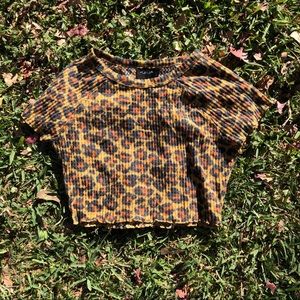 Urban Outfitters cropped animal print